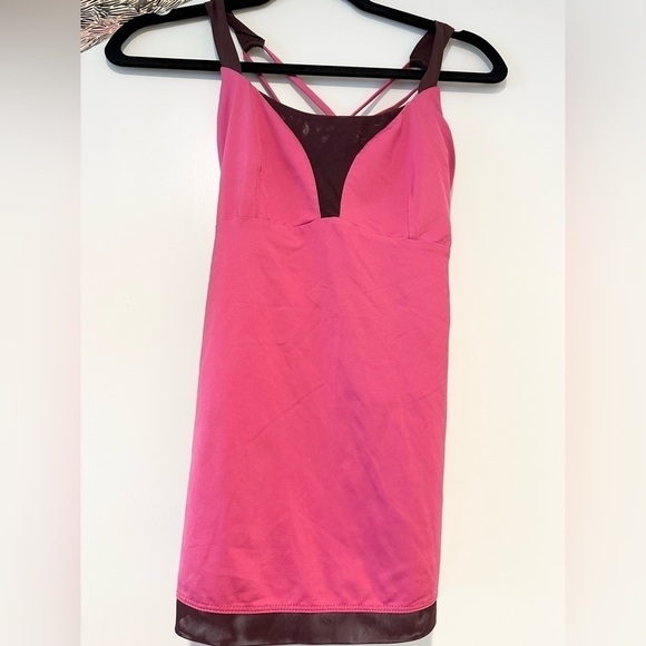 Tops - Patagonia magenta and mesh burgundy cross back workout tank fits like medium